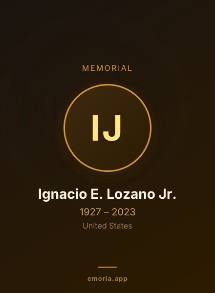 Memorial portrait of Ignacio E. Lozano Jr.