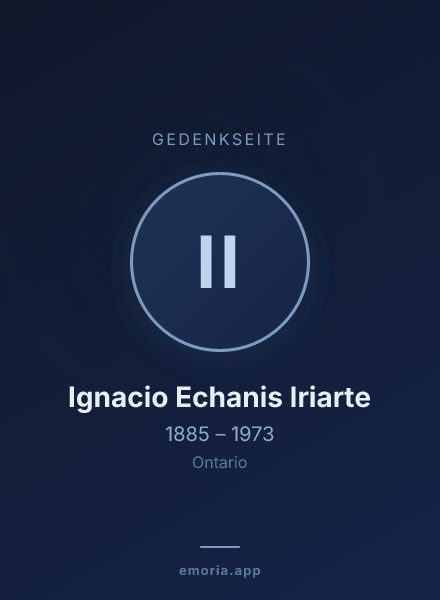 Gedenkportrait von Ignacio Echanis Iriarte