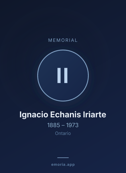 Memorial portrait of Ignacio Echanis Iriarte