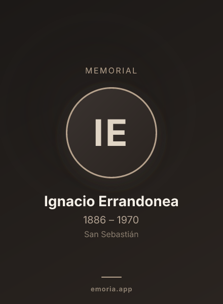 Memorial portrait of Ignacio Errandonea