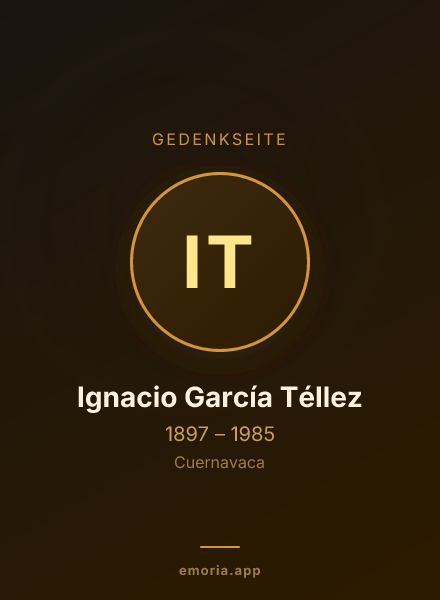 Gedenkportrait von Ignacio García Téllez