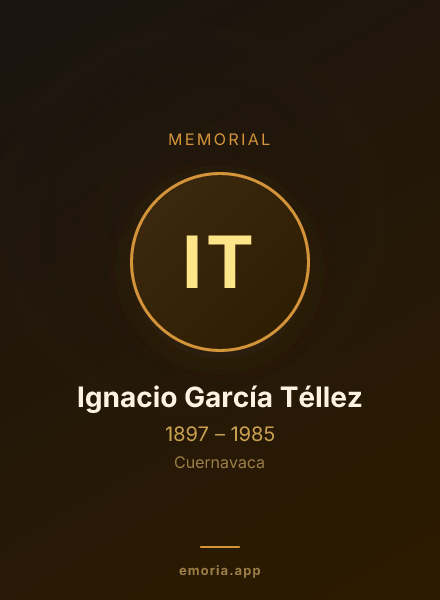 Memorial portrait of Ignacio García Téllez