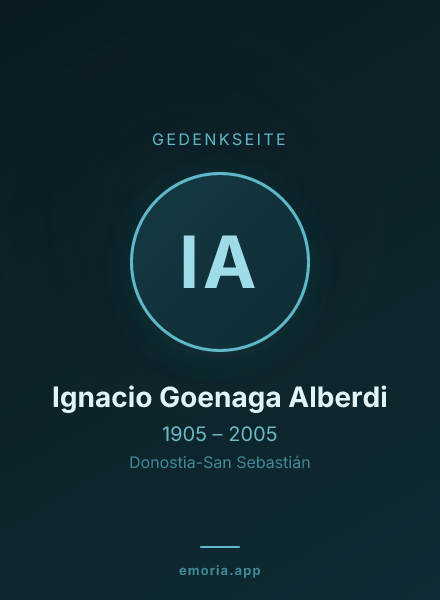 Gedenkportrait von Ignacio Goenaga Alberdi
