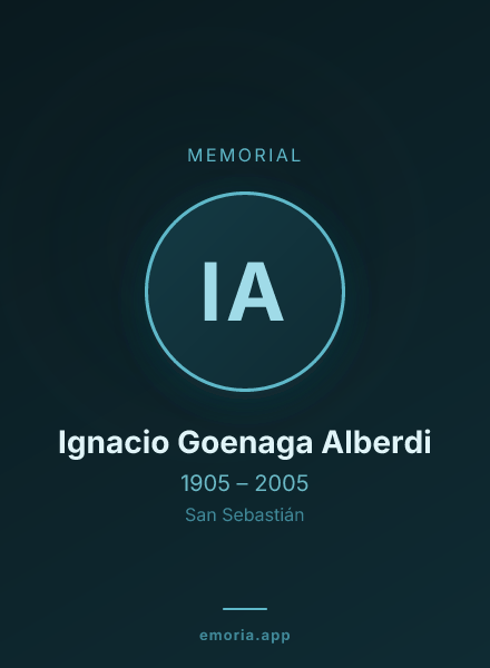 Memorial portrait of Ignacio Goenaga Alberdi