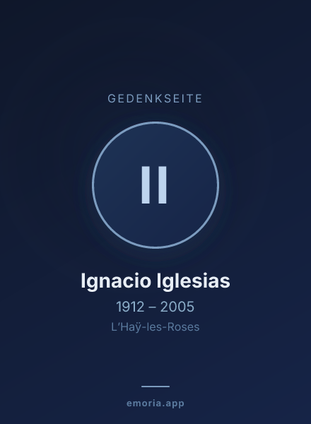 Gedenkportrait von Ignacio Iglesias