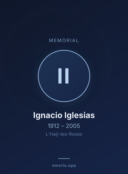 Memorial portrait of Ignacio Iglesias