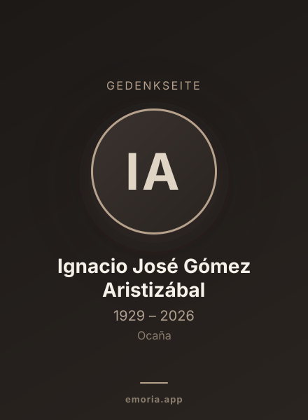 Gedenkportrait von Ignacio José Gómez Aristizábal