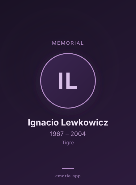 Memorial portrait of Ignacio Lewkowicz