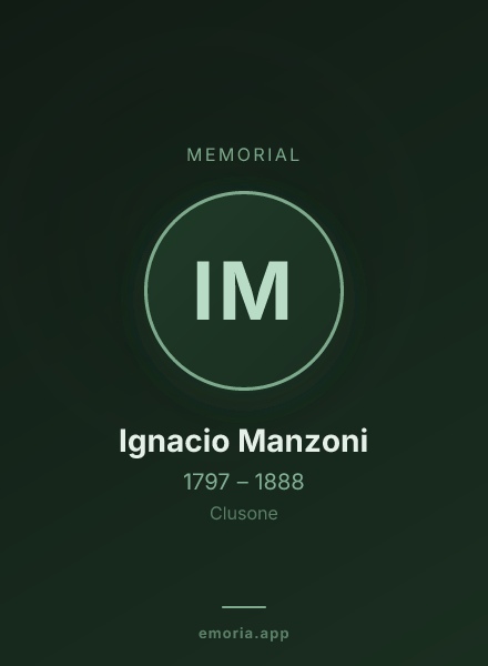 Memorial portrait of Ignacio Manzoni