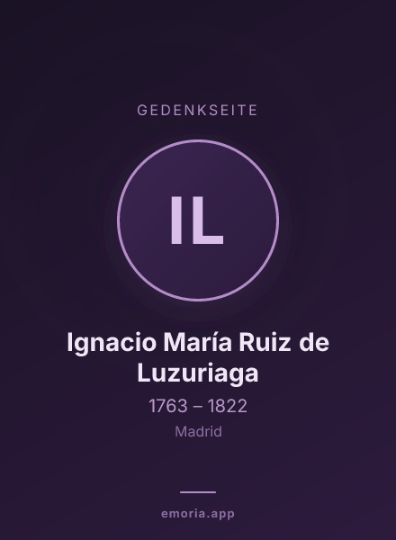 Gedenkportrait von Ignacio María Ruiz de Luzuriaga
