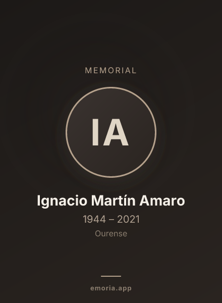 Memorial portrait of Ignacio Martín Amaro