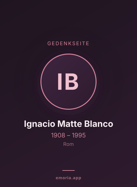 Gedenkportrait von Ignacio Matte Blanco