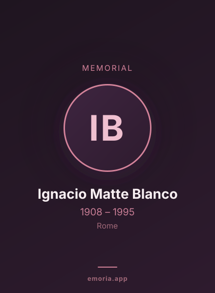Memorial portrait of Ignacio Matte Blanco