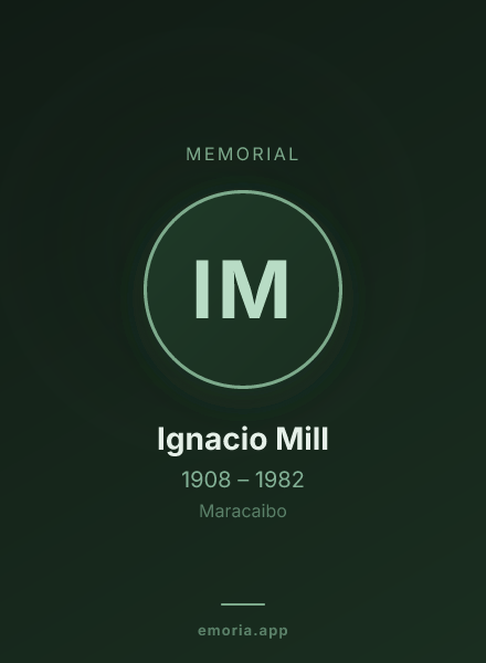 Memorial portrait of Ignacio Mill