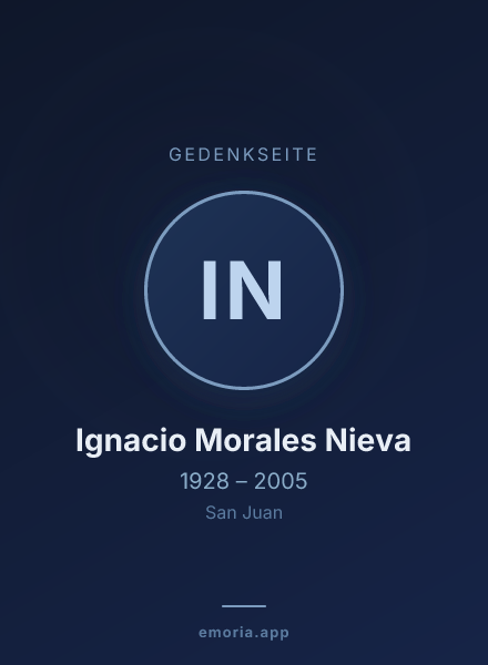 Gedenkportrait von Ignacio Morales Nieva