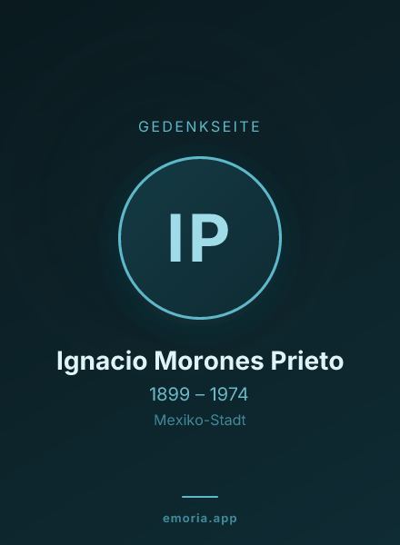 Gedenkportrait von Ignacio Morones Prieto