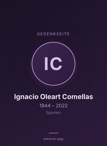 Gedenkportrait von Ignacio Oleart Comellas