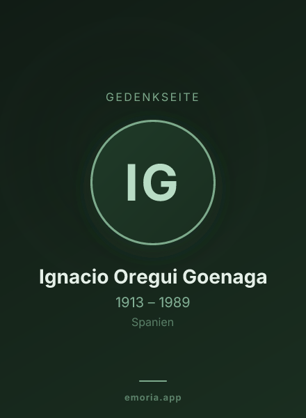 Gedenkportrait von Ignacio Oregui Goenaga