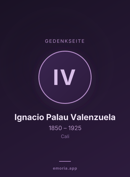 Gedenkportrait von Ignacio Palau Valenzuela