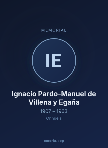 Memorial portrait of Ignacio Pardo-Manuel de Villena y Egaña