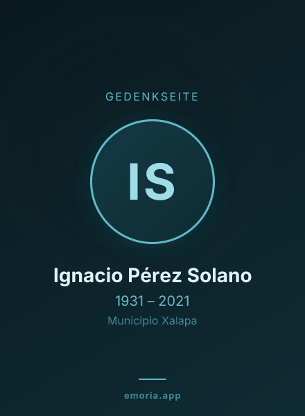 Gedenkportrait von Ignacio Pérez Solano
