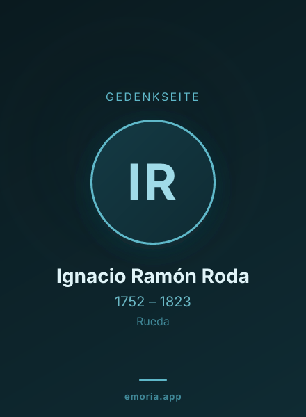 Gedenkportrait von Ignacio Ramón Roda