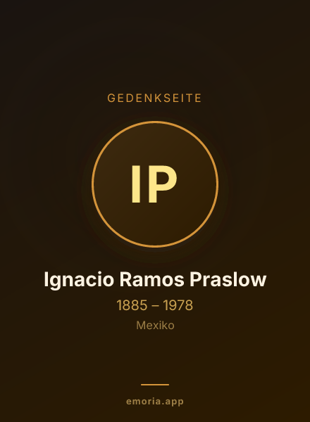 Gedenkportrait von Ignacio Ramos Praslow