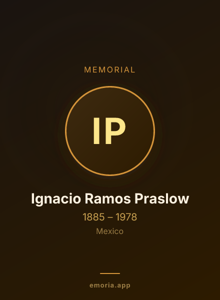 Memorial portrait of Ignacio Ramos Praslow