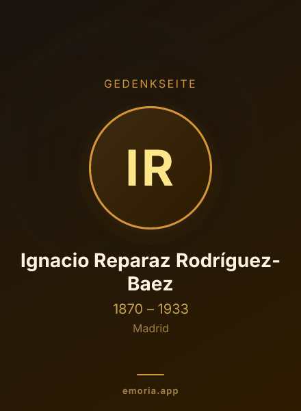 Gedenkportrait von Ignacio Reparaz Rodríguez-Baez