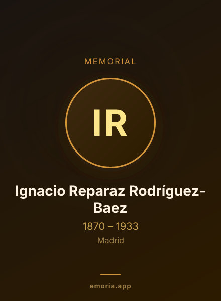 Memorial portrait of Ignacio Reparaz Rodríguez-Baez