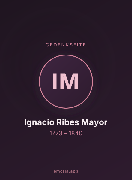 Gedenkportrait von Ignacio Ribes Mayor