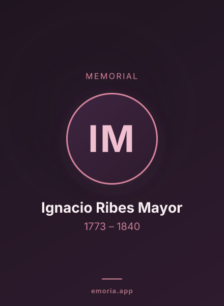 Memorial portrait of Ignacio Ribes Mayor