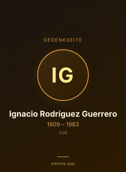 Gedenkportrait von Ignacio Rodríguez Guerrero