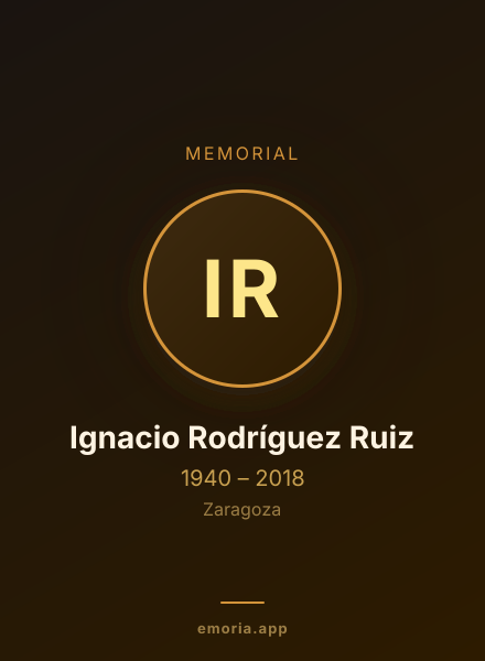 Memorial portrait of Ignacio Rodríguez Ruiz
