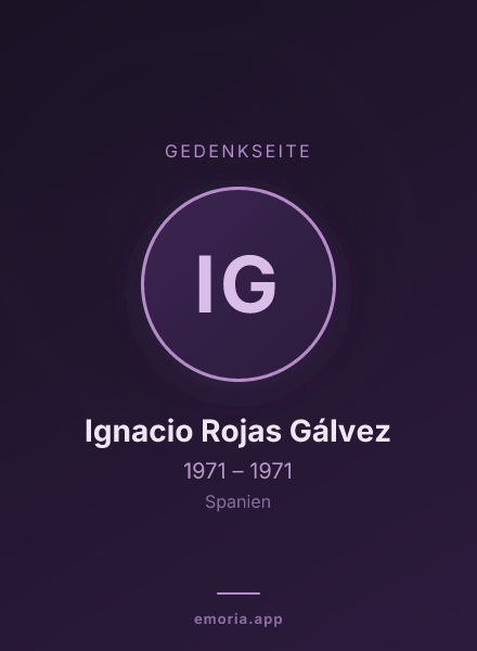 Gedenkportrait von Ignacio Rojas Gálvez