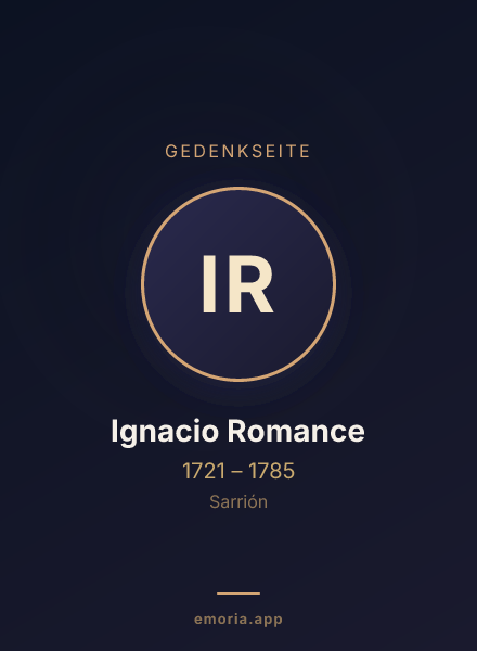 Gedenkportrait von Ignacio Romance