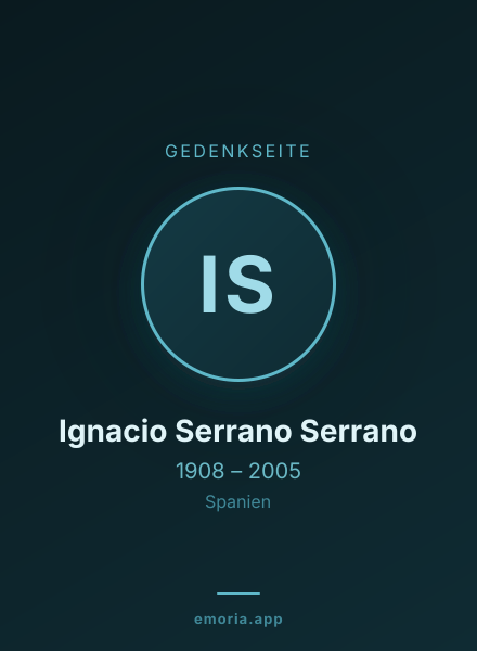 Gedenkportrait von Ignacio Serrano Serrano