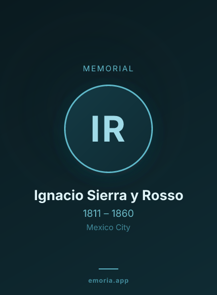 Memorial portrait of Ignacio Sierra y Rosso