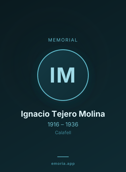 Memorial portrait of Ignacio Tejero Molina