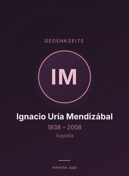 Gedenkportrait von Ignacio Uría Mendizábal