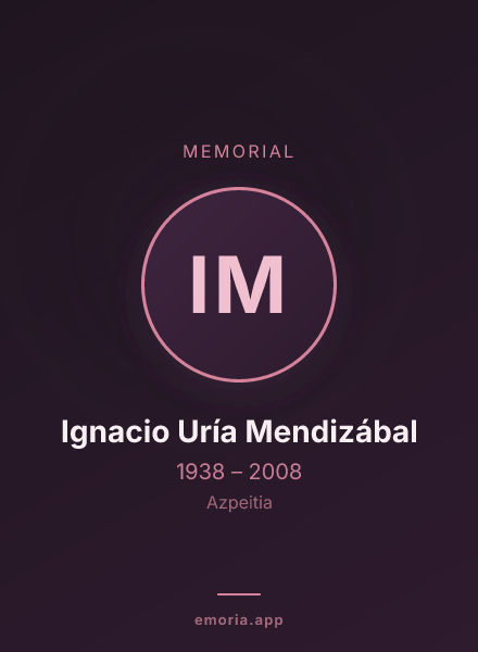 Memorial portrait of Ignacio Uría Mendizábal