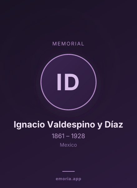 Memorial portrait of Ignacio Valdespino y Díaz