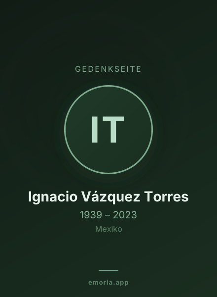 Gedenkportrait von Ignacio Vázquez Torres