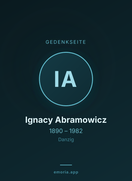 Gedenkportrait von Ignacy Abramowicz
