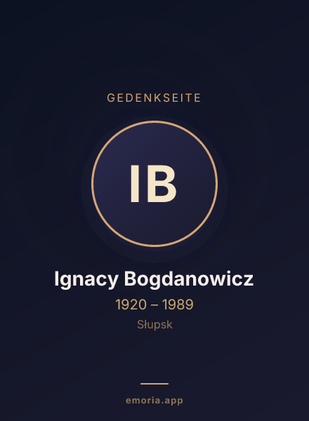 Gedenkportrait von Ignacy Bogdanowicz