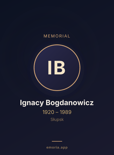 Memorial portrait of Ignacy Bogdanowicz