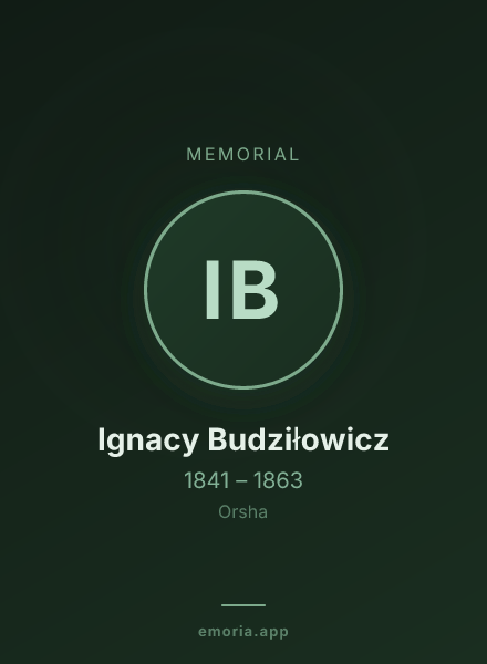 Memorial portrait of Ignacy Budziłowicz