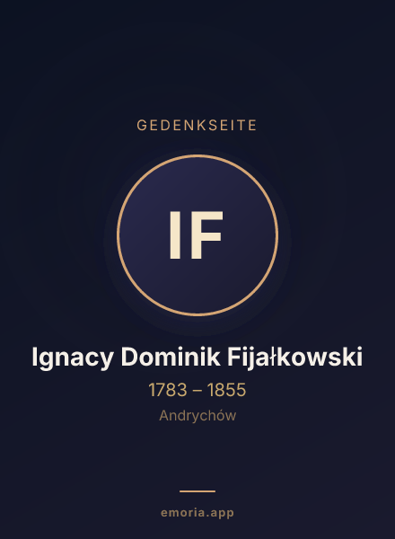 Gedenkportrait von Ignacy Dominik Fijałkowski
