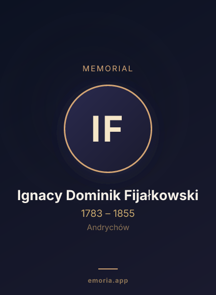 Memorial portrait of Ignacy Dominik Fijałkowski