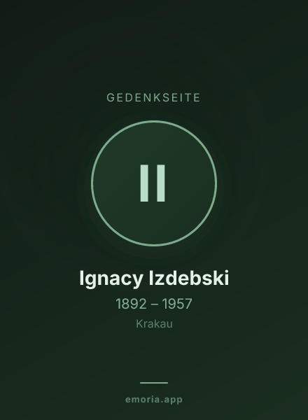 Gedenkportrait von Ignacy Izdebski